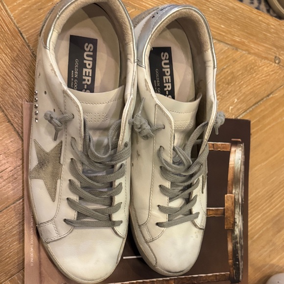 Golden Goose White and Gray Sneakers - Picture 8 of 9